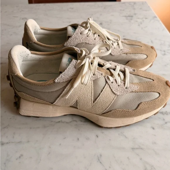 New Balance Cream and Tan Sneakers - Picture 2 of 5